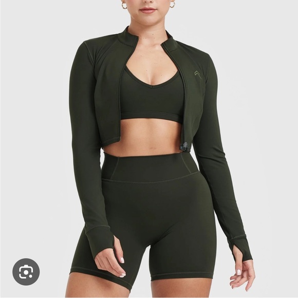 SOLD OUT OA Timeless Crop Jacket Dark Green Khaki - Picture 1 of 5